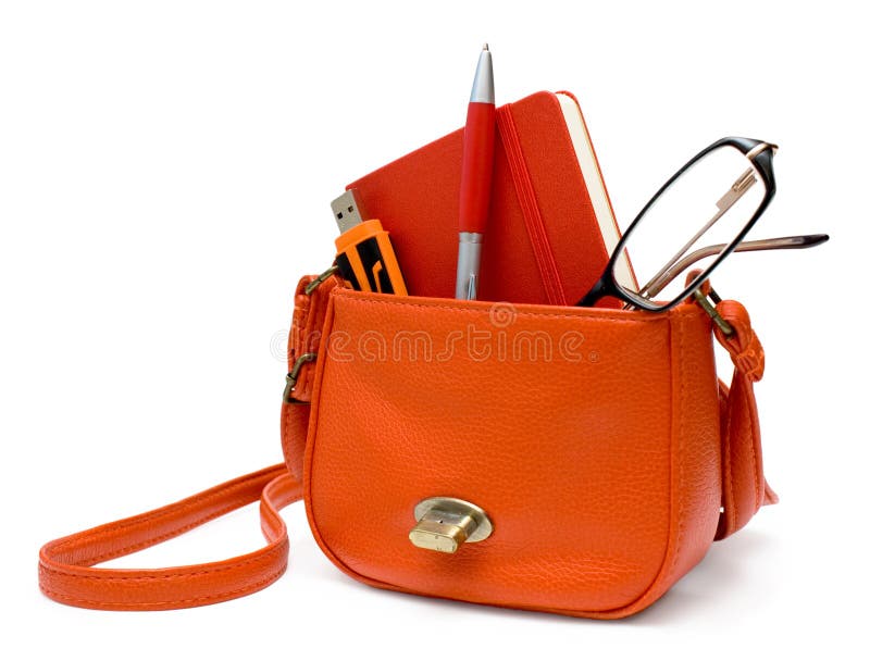 Small Bag of Office Supplies Stock Photo Image of single, connection