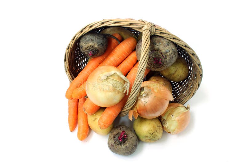 A Small Basket of Vegetables Stock Photo Image of isolated, nature