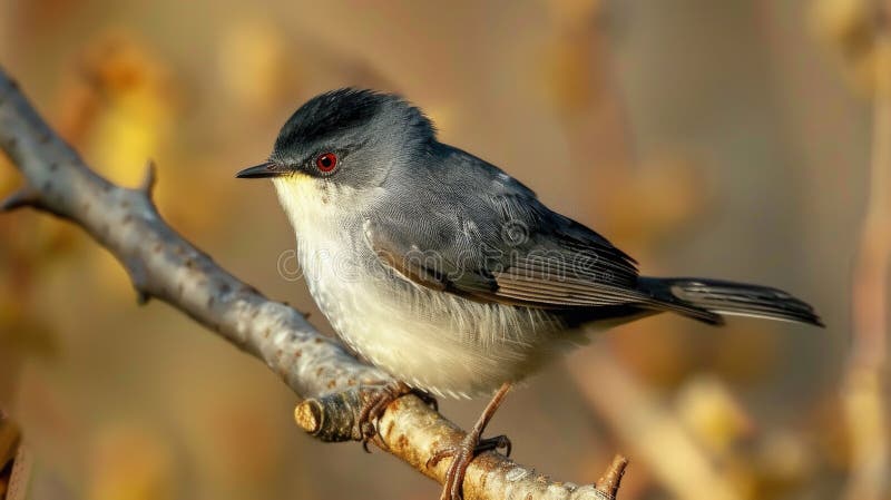 A small bird sitting on the edge of a tree branch, looking around royalty free stock photos