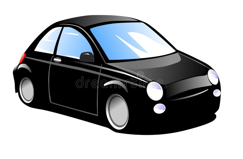 Small Black Car stock illustration. Illustration of modern 4141880