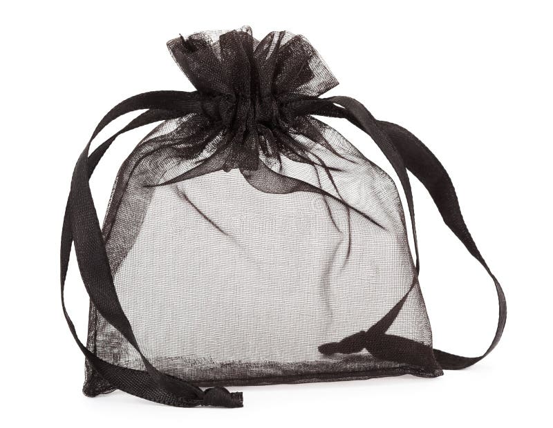 Small black gauze present bag