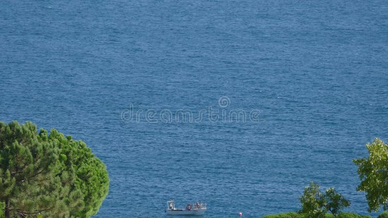 Small boat moated - 4K stock video