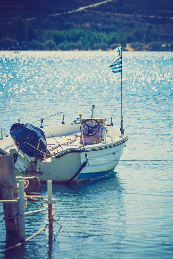  Small  boat  on sea  water stock image Image of maritime 