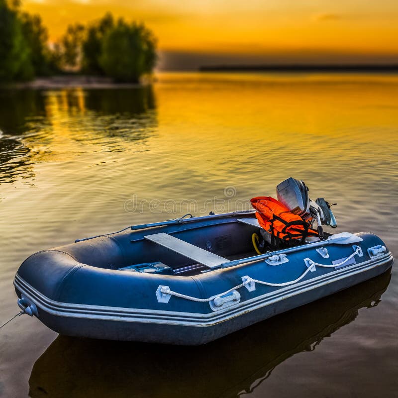 Small boat at the shore stock image. Image of blue, lake 257940801
