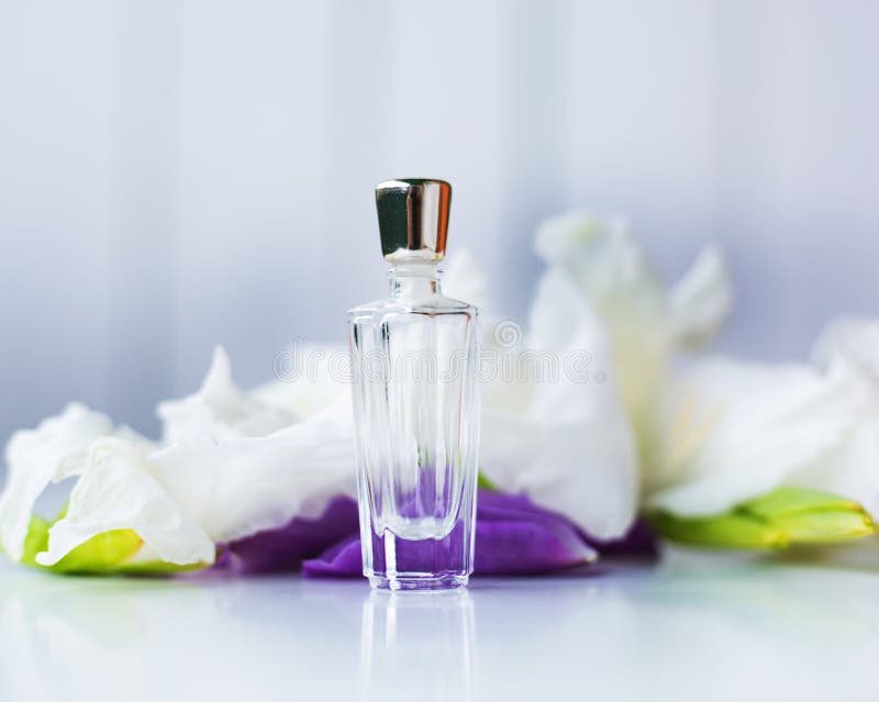 Small Bottle of Perfume with Flowers Stock Photo Image of feminine