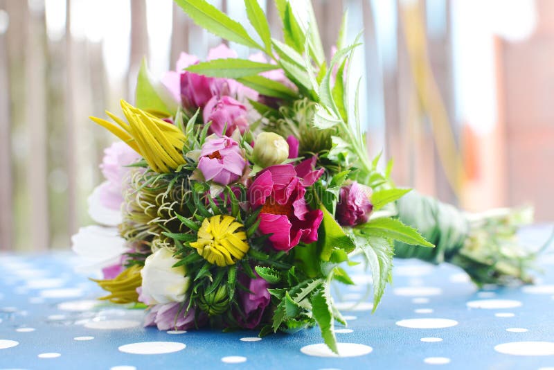 Small bouquet of flowers stock image. Image of village 76062189