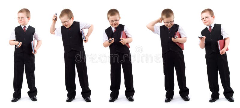 Small boy-businessman - set