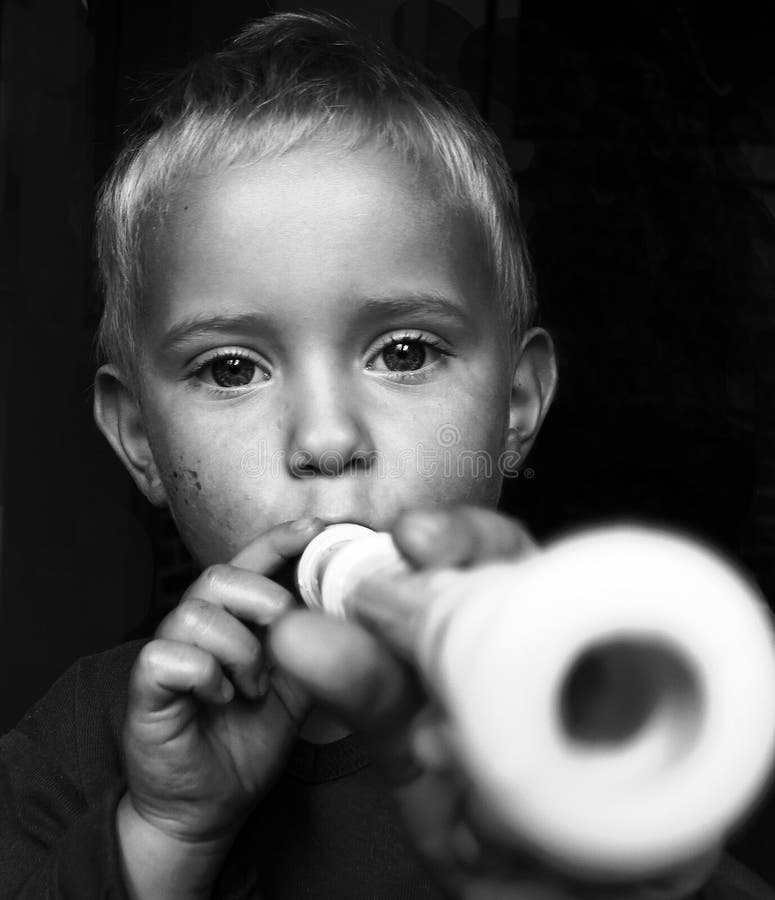 Small boy with flute