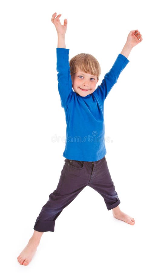 Small Boy Making Funny Pose Stock Photo - Image of recreation, isolated ...