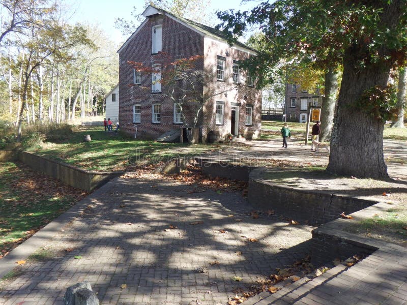 A Small Brick Building in Colonial Williamsburg, Virginia Editorial