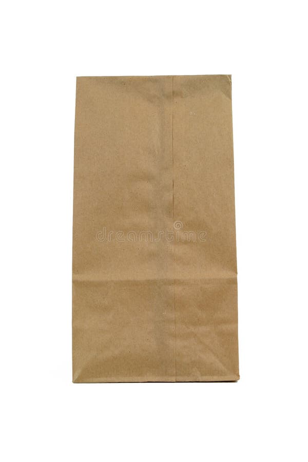 Small brown paper bag stock image. Image of food, brown 4471919