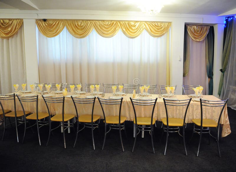 Small Budget Cheap Banquet Hall Stock Photo Image of dark, table