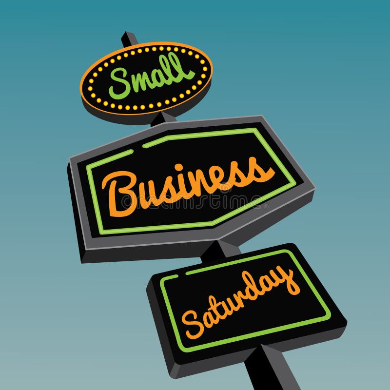 Small Business Saturday road sign design