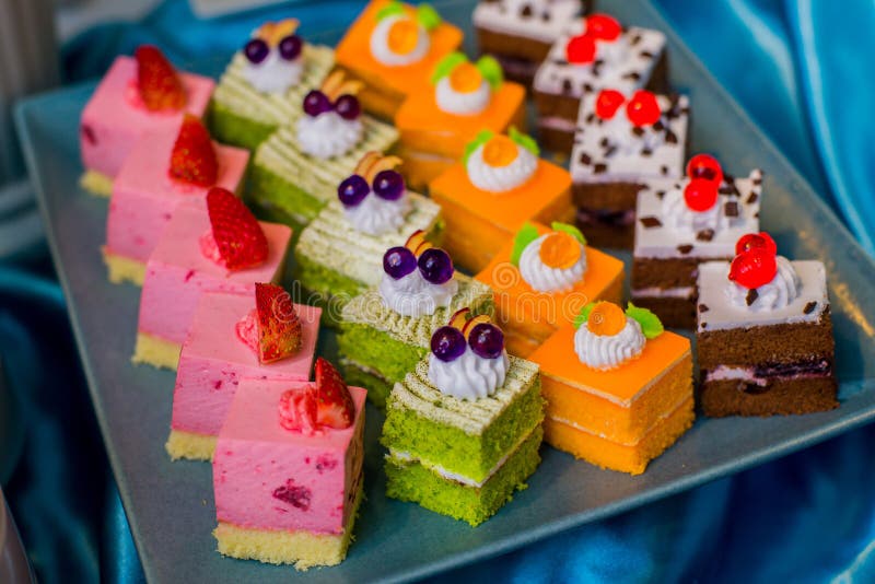 Small cakes stock photo. Image of drink, dessert, french 36816332