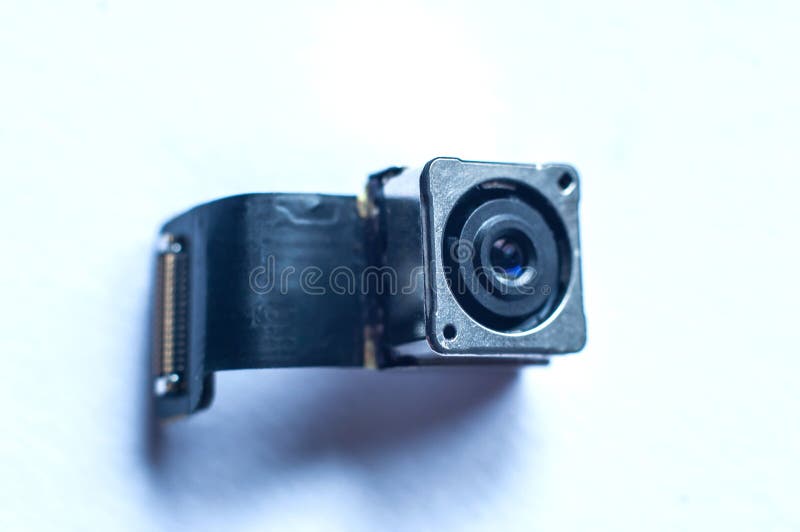 Small Camera for Spying on People with a Connection Cable, Closeup