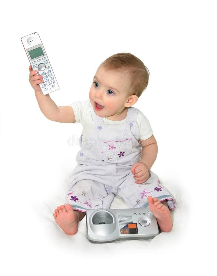 The small child with phone