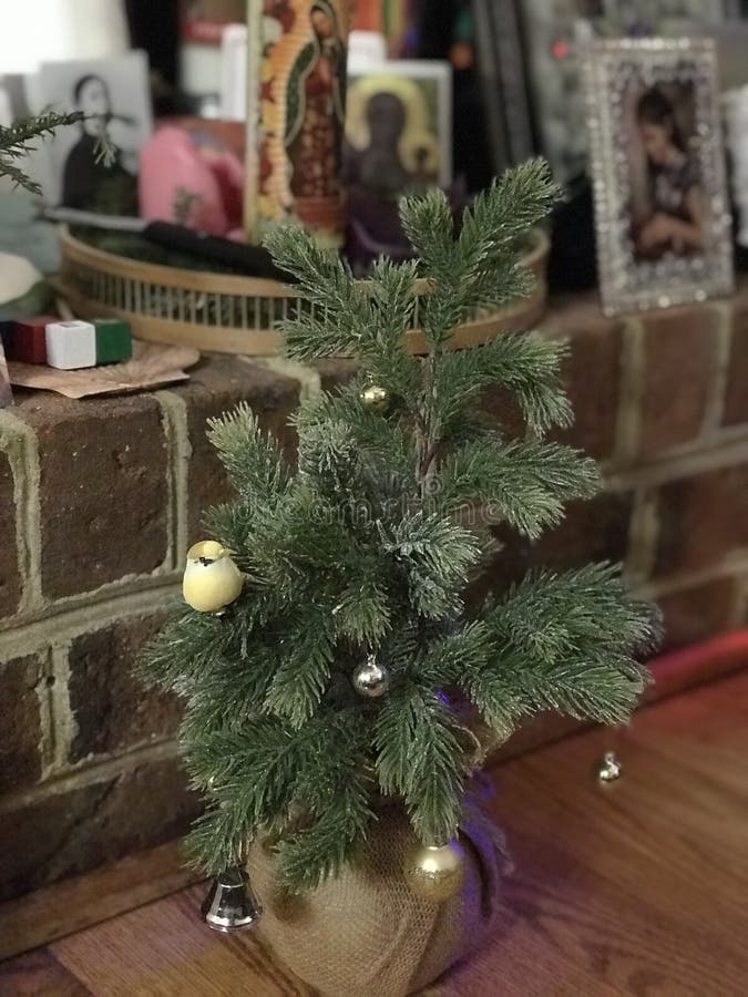 Small Christmas tree stock image. Image of decorative 204800819