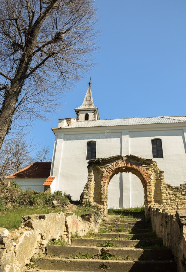 Small church with baroque portal stock images Small church with baroque portal stock images