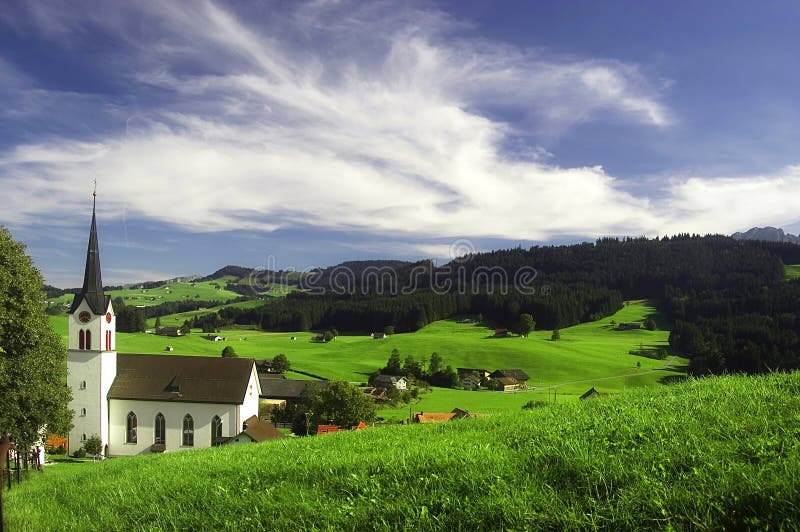 Small church in Gonten in Switzerland