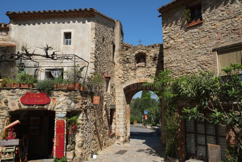 A small city in mountains called Castelnou, France