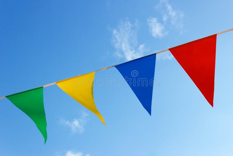 Small colored flags royalty free stock images