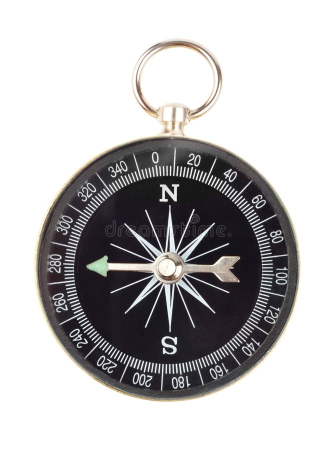 Old west oriented compass isoated over white. Old west oriented compass isoated over white