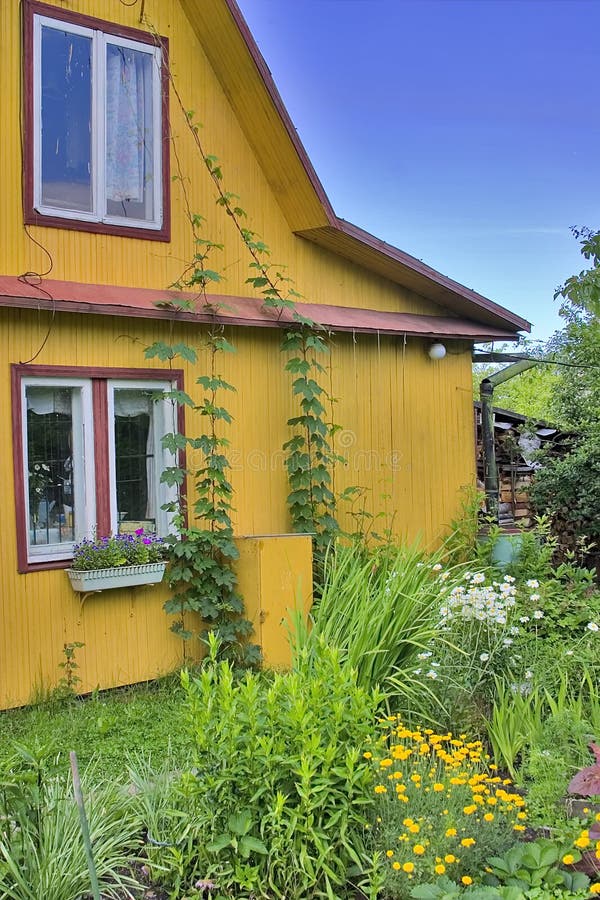 Small cottage stock image