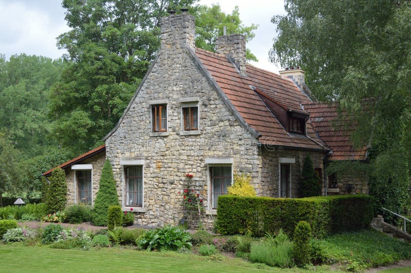 Small cottage from Limburg in The Netherlands with beautifull landscape stock images