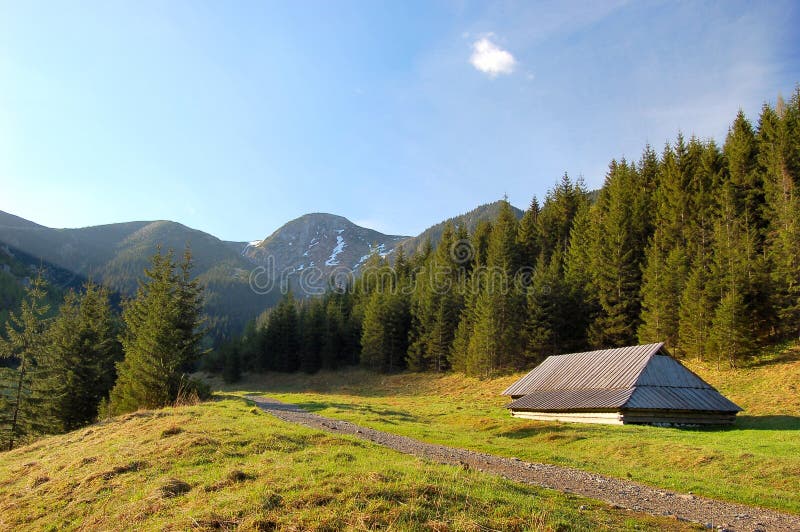 Small cottage, shelter in polish Tatra mountains