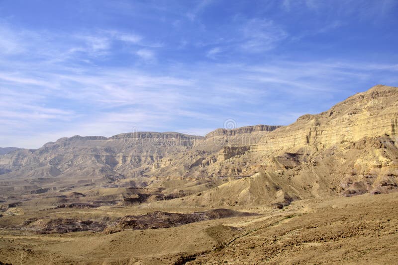 Small Crater view in Negev desert.