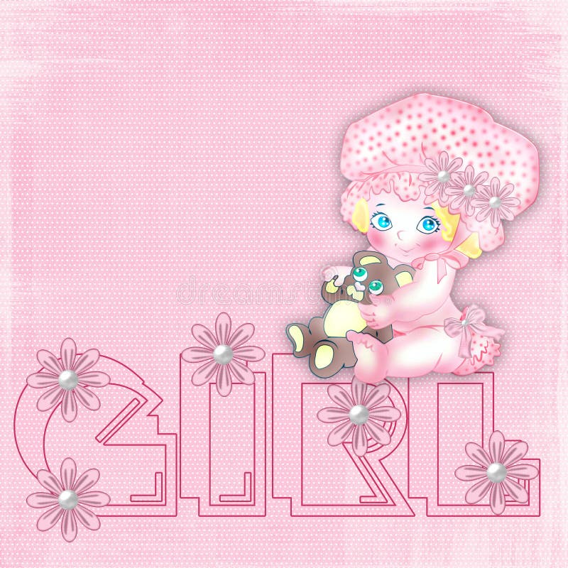 The small drawn baby-girl