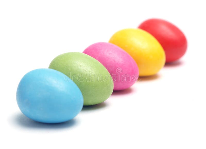 Small Easter Eggs Row stock image Small Easter Eggs Row stock image