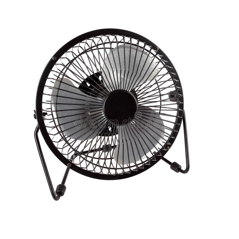 Small electric fan stock image. Image of metallic, housing 25044737