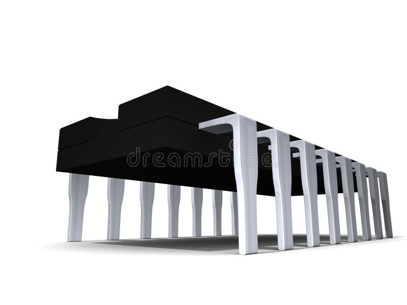 Small electronic computer chip royalty free illustration