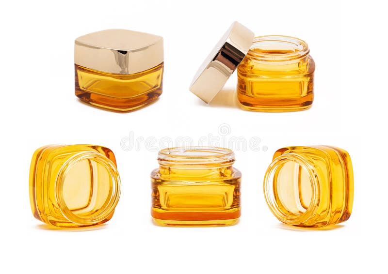 Empty yellow glass jar stock image. Image of product 181370729