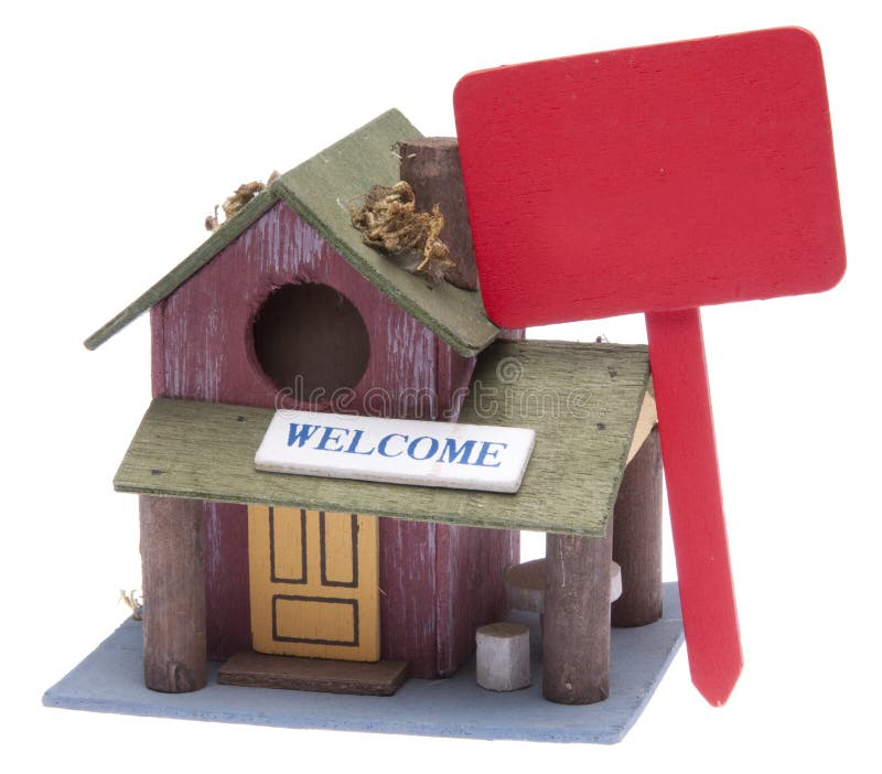 Small Farm Home with Red Sign