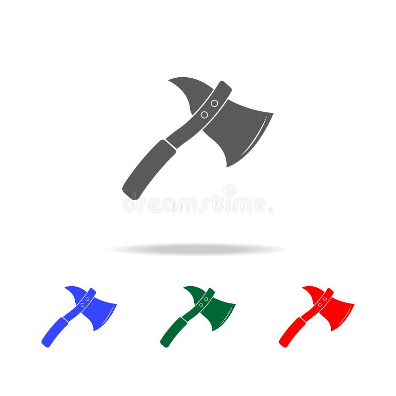 small fire ax icon. Elements of firefighter multi colored icons. Premium quality graphic design icon. Simple icon for websites, web design, mobile app, info graphics on white background