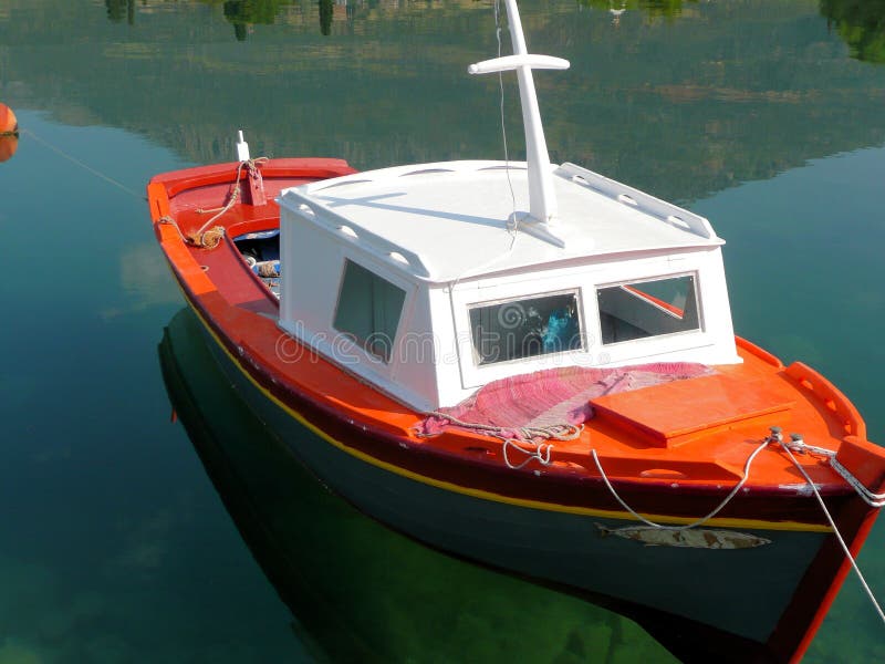 Small Fishing Boat stock photo. Image of greece, fishing ...