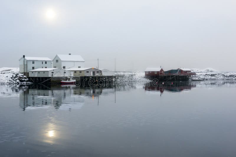 Small fishing station on Lofoten Islands, Norway