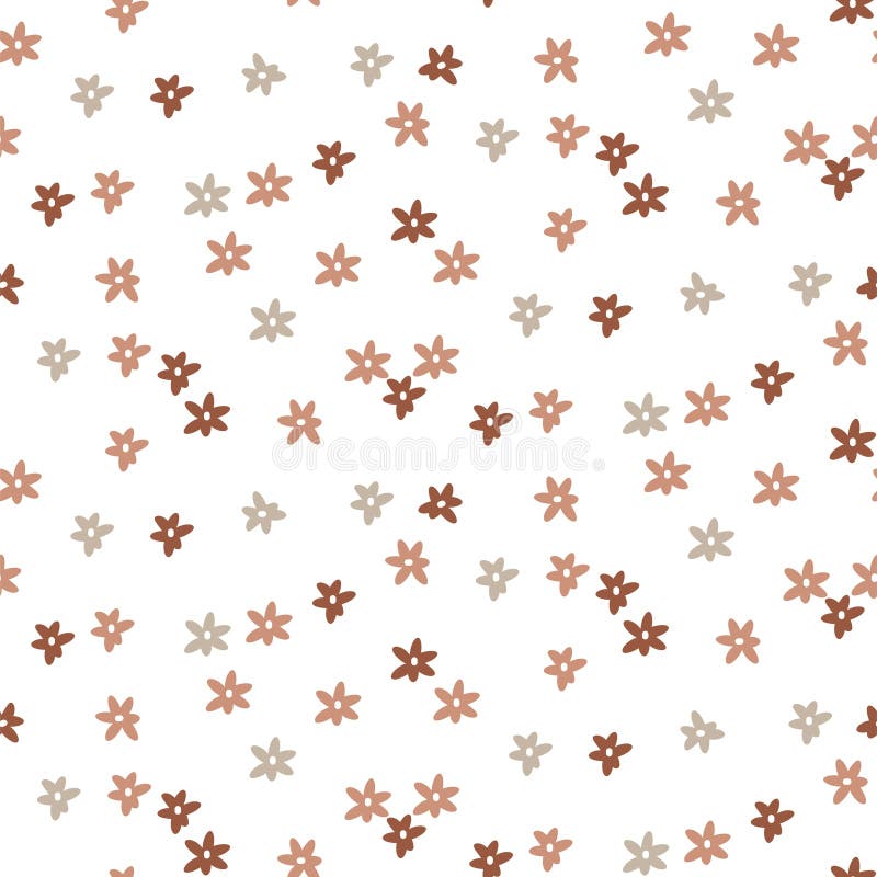 Small Flowers Cute Seamless Vintage Pattern. Simple Neutral Colors ...