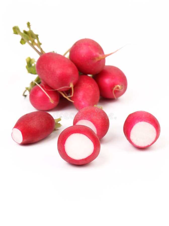 Radish Slices in Form of Crazy Smile. Stock Photo Image of fruit