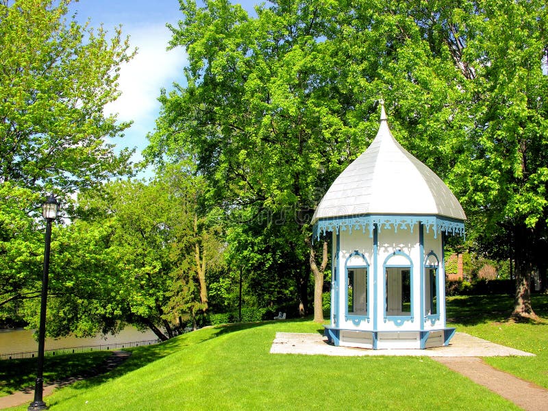 Small Gazebo in Park in Canada Stock Image Image of forest, site