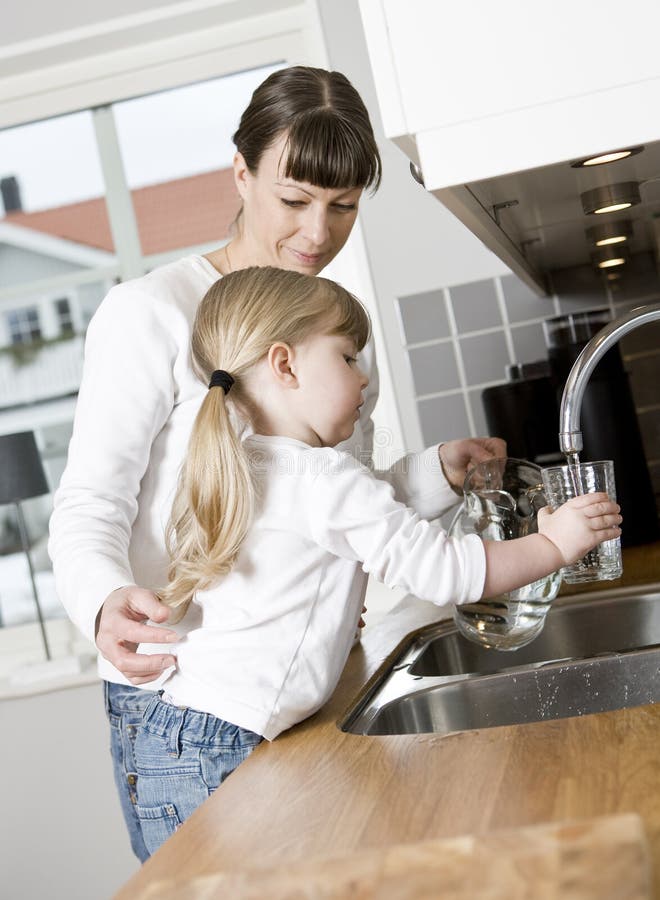 Small Girl with water