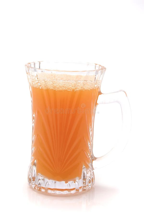 Small Transparent Glass Filled with Orange Juice Stock Image Image of