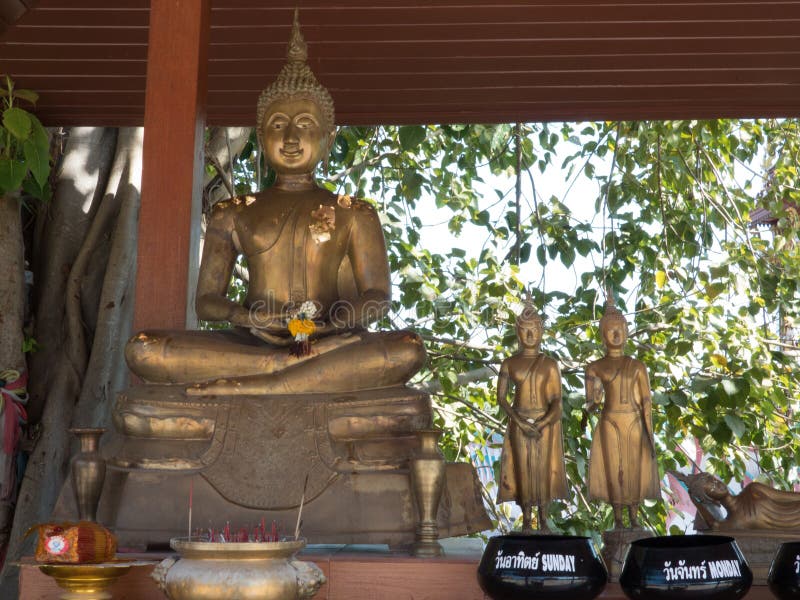 Small Golden Thai Buddha Statue Stock Image Image of small, buddhism