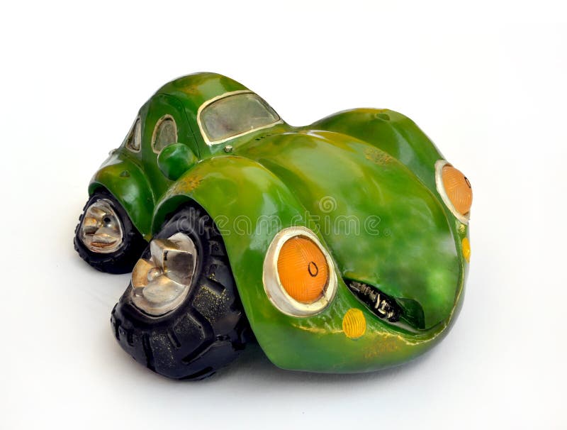 Small green car stock photo. Image of mirror, green, wheels 32797532