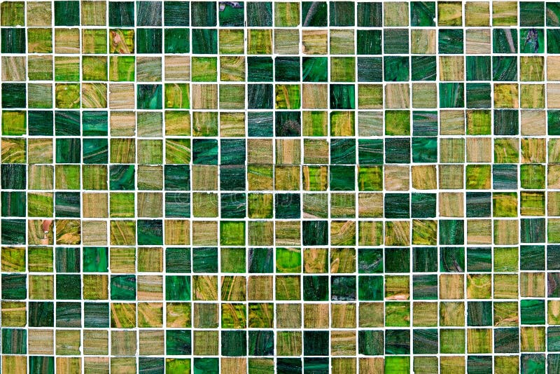 Small green mosaic tiles stock photo. Image of architectural 27962554