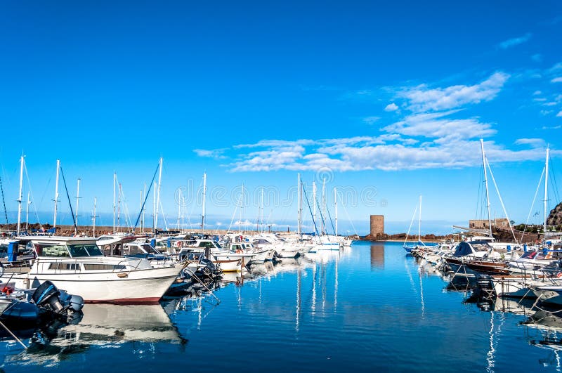 Small harbor full of boats