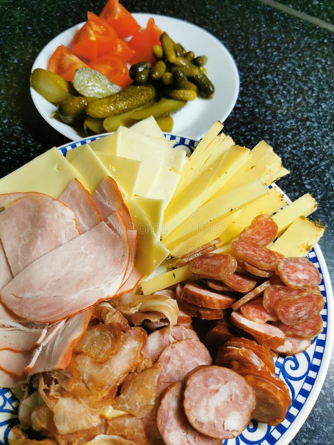 Small healthy dinner from the czech republic stock afbeelding