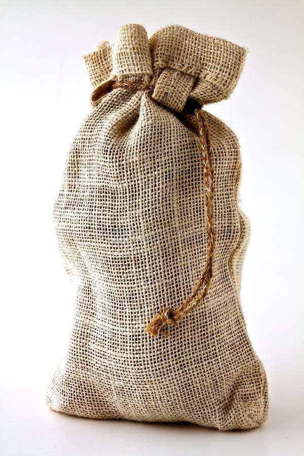 Small hemp bag stock image. Image of textile, perspective 22009311